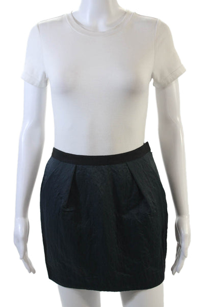 Elizabeth and James Womens Classic Zip Up Mini Skirt Blue Size XS
