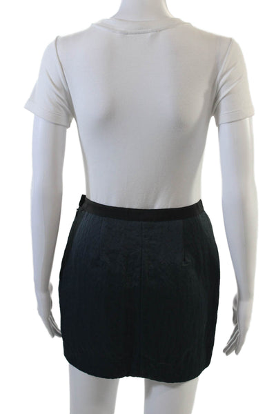 Elizabeth and James Womens Classic Zip Up Mini Skirt Blue Size XS