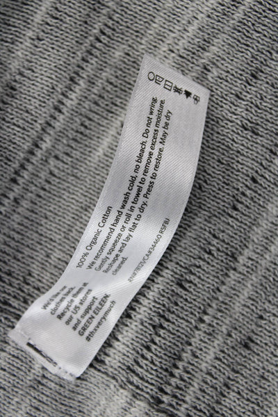 Eileen Fisher Womens Long Sleeve Open Front Cardigan Sweater Gray Cotton Small
