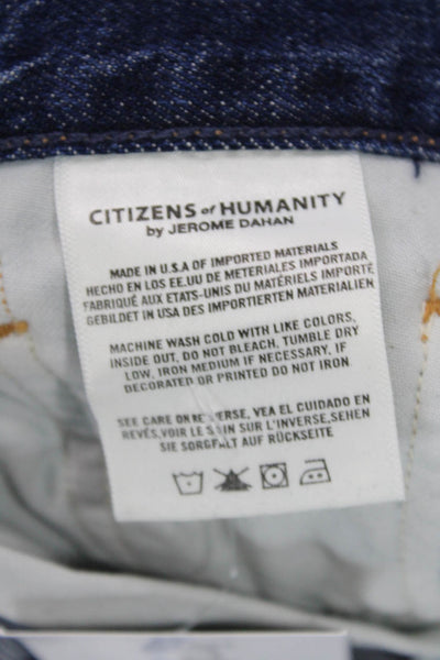 Citizens of Humanity Womens Liya High Rise Classic Fit Crop Jeans Blue Size 22
