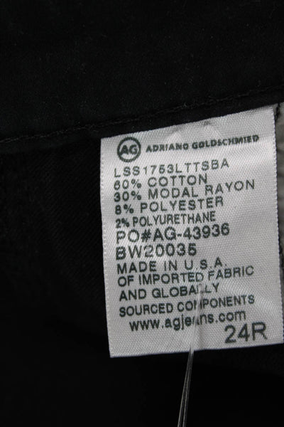 AG Adriano Goldschmied Womens The Isabelle High Rise Jeans Black Size 24