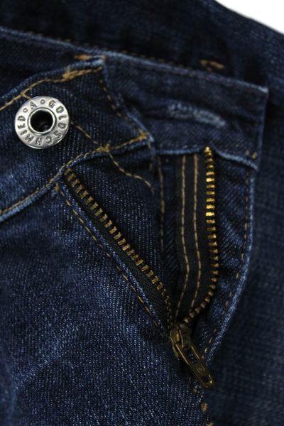 AG Adriano Goldschmied Womens The Stilt Roll Up Cigarette Leg Jeans Blue Size 24