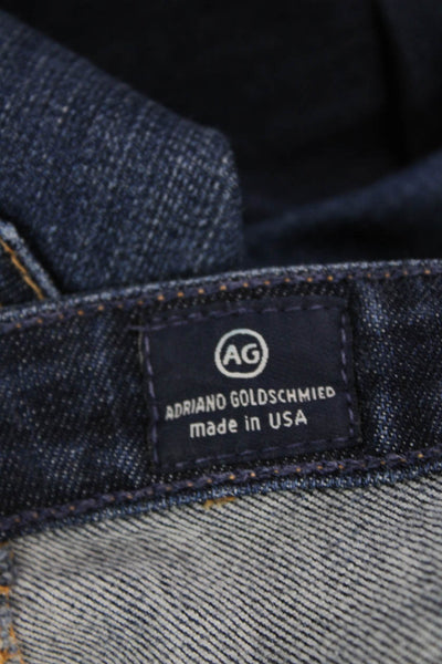AG Adriano Goldschmied Womens The Stilt Roll Up Cigarette Leg Jeans Blue Size 24