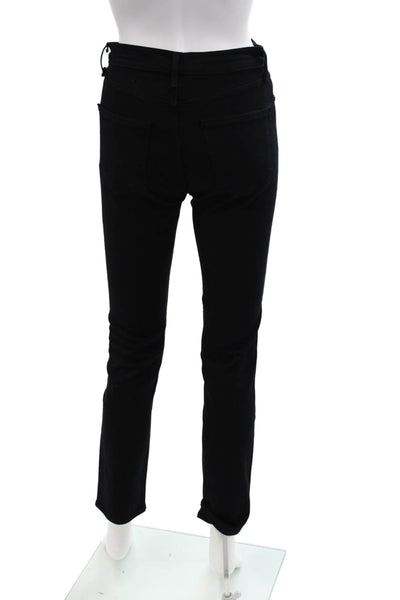 Rag & Bone Womens High Rise Zip Up Skinny Leg Jeans Black Cotton Size 24