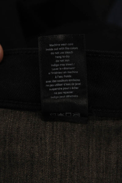 Rag & Bone Womens High Rise Zip Up Skinny Leg Jeans Black Cotton Size 24