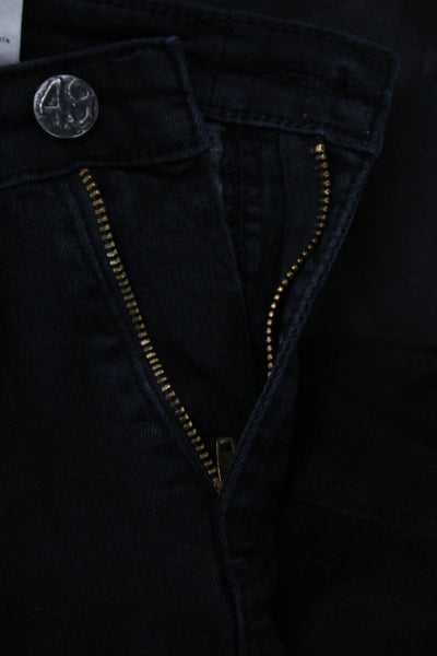 AG Adriano Goldschmied Womens The Sophie High Waist Jeans Black Size 24