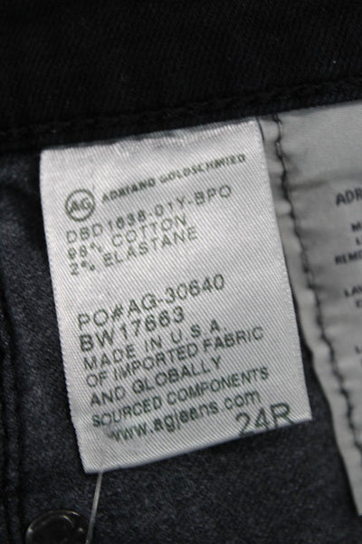 AG Adriano Goldschmied Womens The Sophie High Waist Jeans Black Size 24