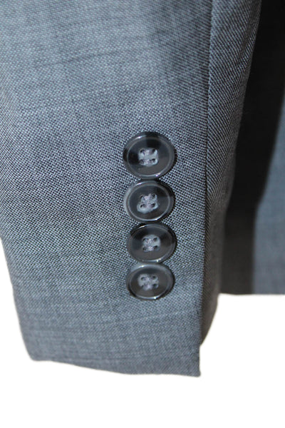 Calvin Klein Mens Two Button Extreme Slim Fit Blazer Gray Wool Size 40 Short
