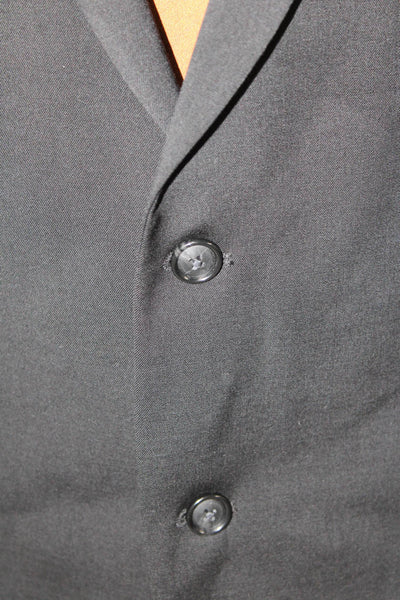 Stafford Mens Two Button Classic Fit Blazer Black Wool Size 50 Regular