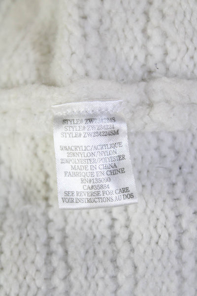 Z Supply Womens Long Sleeve Crewneck Pullover Sweater White Size S