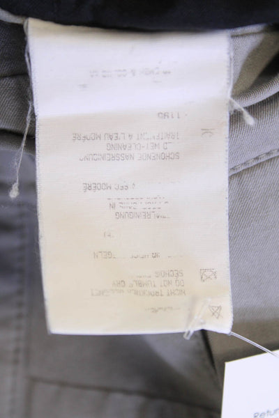Bogner Womens Cotton Hook & Eye Flat Front Slip-On Bermuda Shorts Gray Size 6