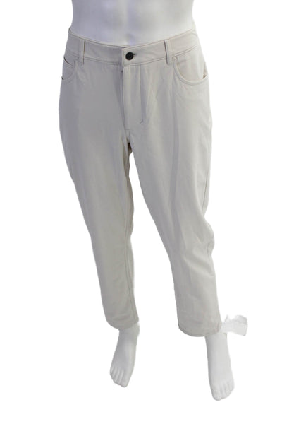 Johnnie-o Mens Buttoned Prep-Formance Straight Leg Pants Beige Size EUR 35