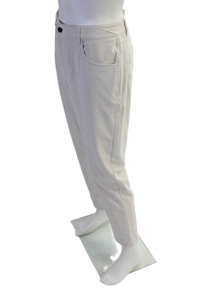 Johnnie-o Mens Buttoned Prep-Formance Straight Leg Pants Beige Size EUR 35