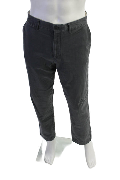 J Crew Mens Cotton 770 Straight Leg Straight Casual Pants Gray Size EUR 35
