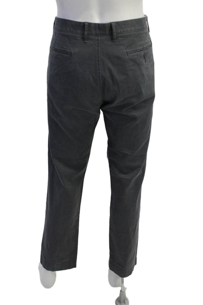 J Crew Mens Cotton 770 Straight Leg Straight Casual Pants Gray Size EUR 35