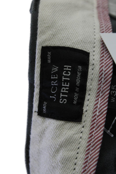 J Crew Mens Cotton 770 Straight Leg Straight Casual Pants Gray Size EUR 35