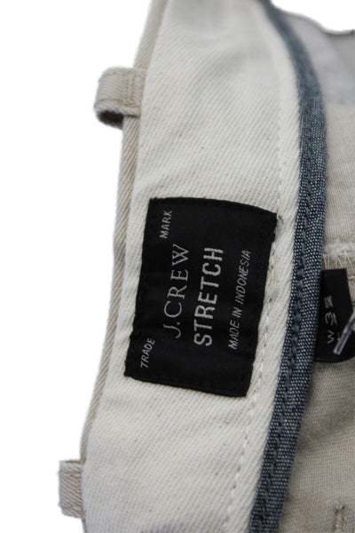 J Crew Mens Cotton Stretched 770 Straight Leg Casual Pants Beige Size EUR 35