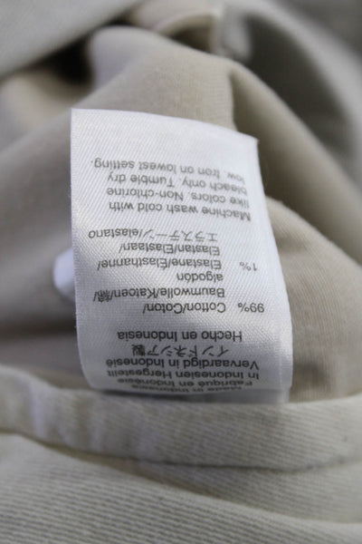 J Crew Mens Cotton Stretched 770 Straight Leg Casual Pants Beige Size EUR 35