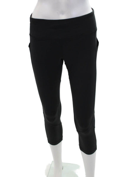 Lululemon Women's Midrise Pocket Fitted Workout Cropped Legging Black Size 8