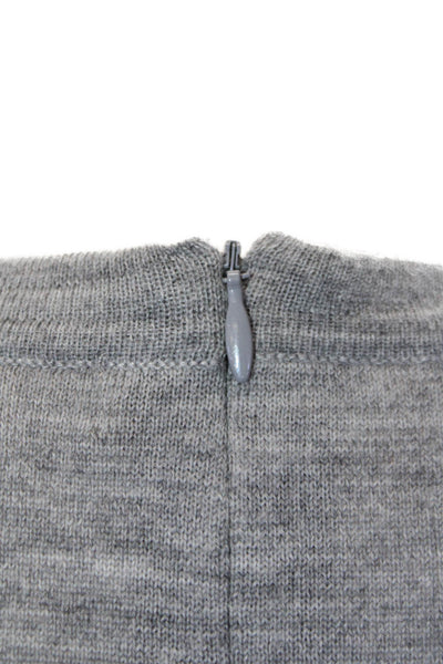 Boden Womens Wool 3/4 Sleeve Round Neck Pullover Knit Sweater Gray Size 8