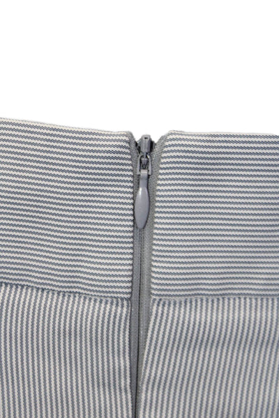 Peter Millar Womens Striped Print Zippered Straight Mini Skort Blue Size 4