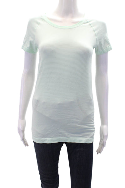 Lululemon Womens Activewear Round Neck Short Sleeve T-Shirt Green Size 2