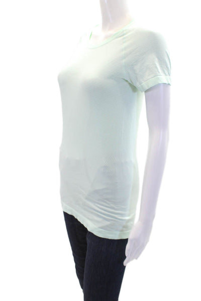 Lululemon Womens Activewear Round Neck Short Sleeve T-Shirt Green Size 2
