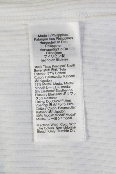 J Crew Womens Cotton Sleeveless Scoop Neck Tank Top Solid White Size M