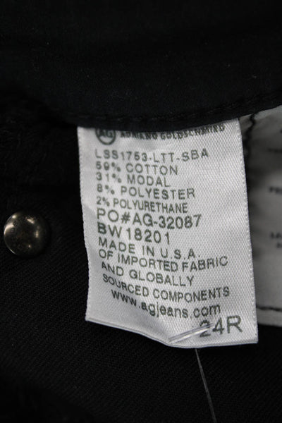 AG Adriano Goldschmied Womens The Isabelle High Rise Jeans Black Sz 24