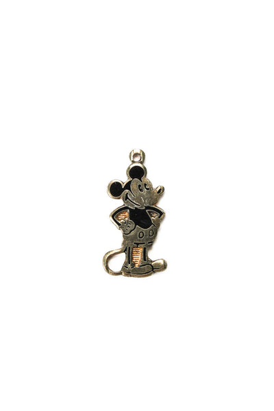 Designer Unisex Antique Silver Tone Pewter Cartoon Mouse 12 Charm + 3 Pin Lot