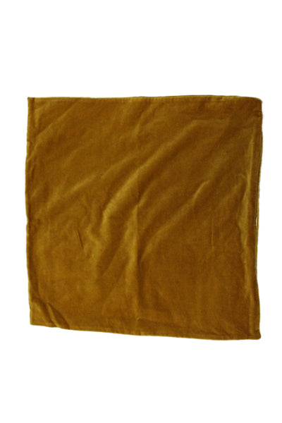 Quince Unisex Adult Velvet Zip Around Pillowcase Yellow 20"X20"