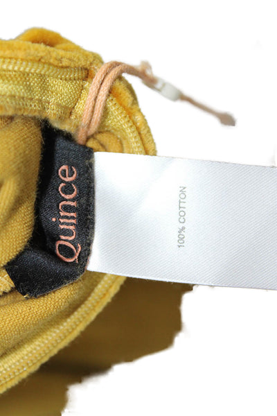 Quince Unisex Adult Velvet Zip Around Pillowcase Yellow 20"X20"
