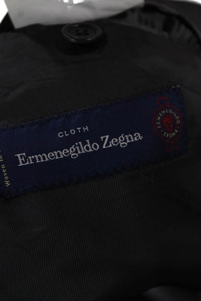 Ermenegildo Zegna Mens Buttoned Collared Long Sleeve Blazer Gray Size EUR 44