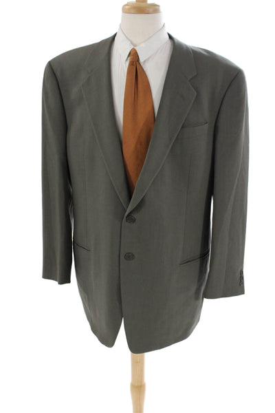 Mani Mens Wool Buttoned Collared Long Sleeve Blazer Jacket Brown Size EUR 46