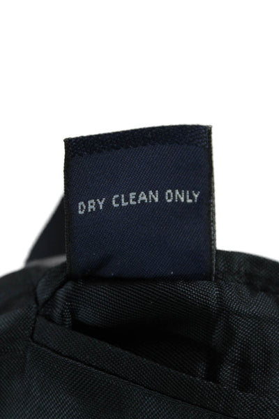 Bill Blass Mens Worsted Wool Buttoned Collared Blazer Navy Blue Size EUR 41L