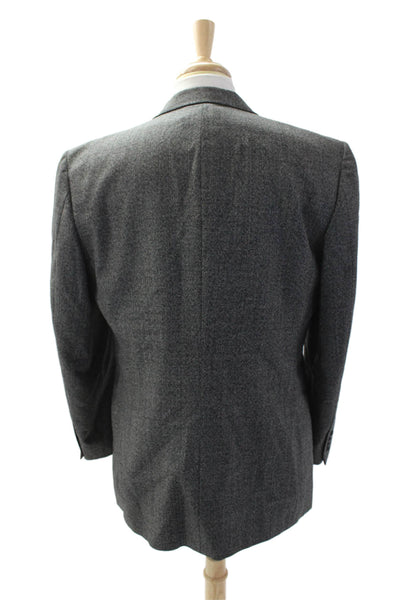Pierre Cardin Paris Mens Collared Two Button Front Pocket Blazer Gray Size 40