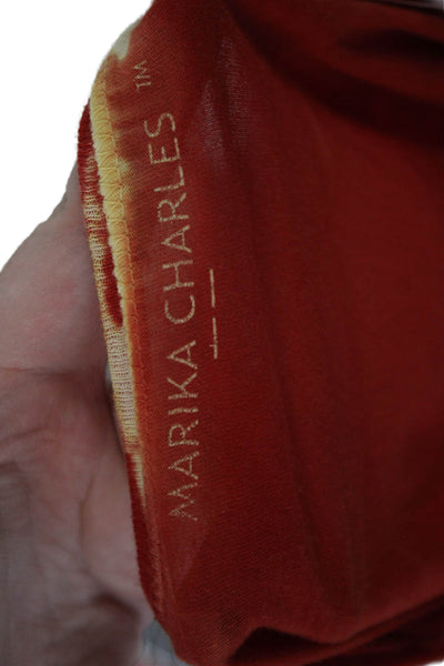 Marika Charles Womens Cotton Tie-Dye Short Sleeve Basic T-Shirt Red Size 2