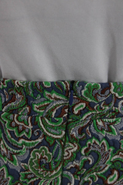 Maeve Anthropologie Womens Paisley Print Pencil Skirt Blue Green Size Extra Smal