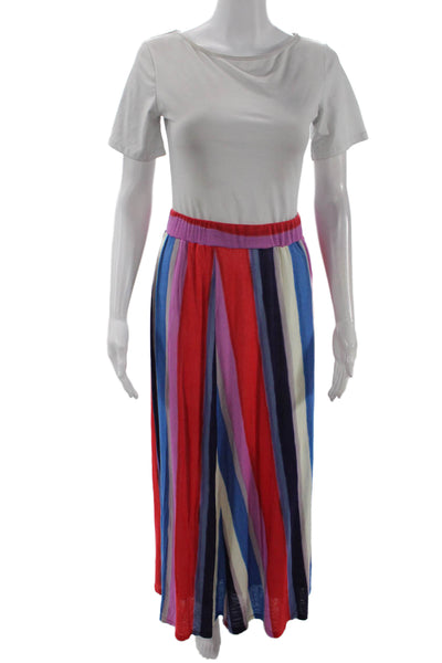 Splendid Womens Striped A Line Maxi Skirt Multi Colored Size Extra Small