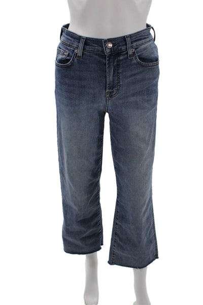 Splendid Womens High Rise Zip Up Light Wash Wide Leg Jeans Blue Size 26