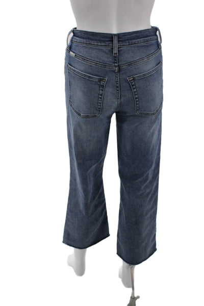 Splendid Womens High Rise Zip Up Light Wash Wide Leg Jeans Blue Size 26