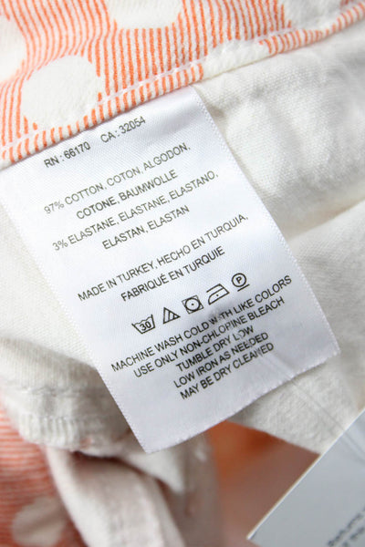 Pilcro and the Letterpress Anthropologie Womens Boot Cut Pants Orange Size 27