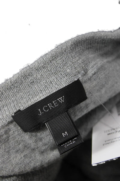 J Crew Womens Cotton Round Neck Quarter Sleeve Pullover Sweater Gray Size M