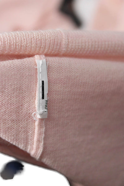 J Crew Womens Knit Long Sleeve V-Neck Pullover Lightweight Sweater Pink Size L