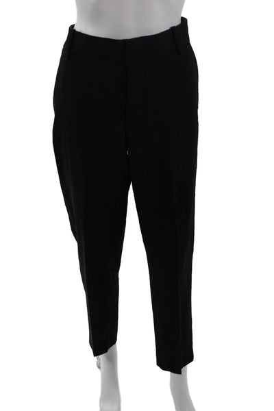 Vince Womens Wool Tailored Straight Leg Zip Fly Trouser Pants Black Size 6
