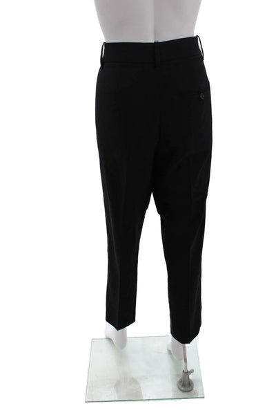 Vince Womens Wool Tailored Straight Leg Zip Fly Trouser Pants Black Size 6