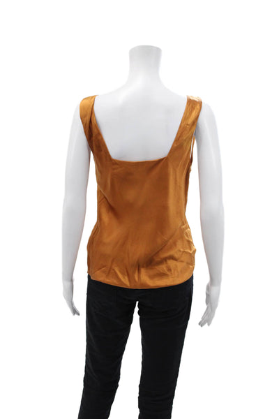 Nordstrom Womens Sleeveless Square Neck Camisole Tank Top Orange Size M