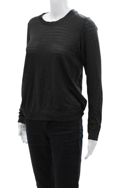 Lululemon Womens Activewear Long Sleeve Pullover T-Shirt Gray Size 6