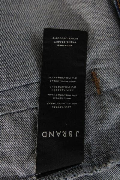 J Brand Womens Cotton Buttoned Collared Cropped Jean Jacket Blue Size S