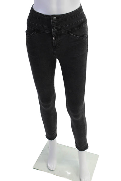 J Brand Womens Zipper Fly High Rise Skinny Ankle Jeans Gray Denim Size 23